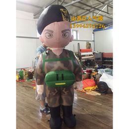 Mascot Costumes Hot Sale Iatable Air Military Cartoon Model Manufacturer Customization