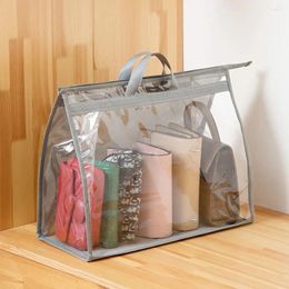 Storage Bags Pvc Mote Bag Moisture-Proof Transparent Hanging Packet Visual With Zipper And Handle Clear Home Use