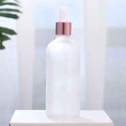 5ml 10ml 20ml 30ml 15ml 100pcs Glass Dropper Bottle Essential Oil 50ml Frost White Dropper Bottles Glass with Pink Dropper Cap Wholesale