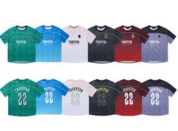 Trapstar T-shirts Mens Football Jersey Tee Women Summer Casual Loose Quick Drying T Shirts Short Sleeve Tops5v