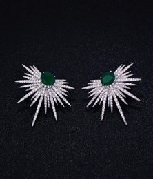 GODKI Brand New Fashion Popular Luxury Crystal Zircon Stud Earrings Spark Shape Flower Earrings Fashion Jewellery for women CX206256881