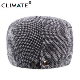 P64T Berets CLIMATE Men Berets Beret Hat Men Warm Hats Flat Cap Vintage Blank Beret for Men Casual Thick Retro Mature Men Flat Caps Beret d24418