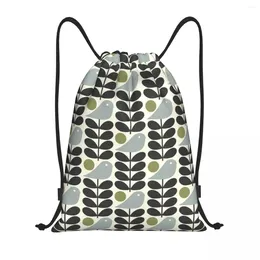 Shopping Bags Custom Early Bird Granite Orla Kiely Print Drawstring Backpack Men Women Lightweight Gym Sports Sackpack Sacks For