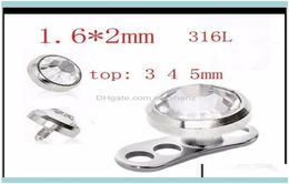 Plugs Jewelryplugs Tunnels 316L Stainless Steel Skin Diver Piercing Micro Dermal Jewellery Body Drop Delivery 2021 5Lxsk6533423