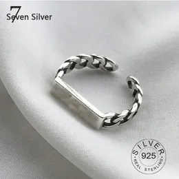 Cluster Rings Vintage Silver Colour Metal Punk Letter Open Design Finger For Women Men Party Jewellery Gifts