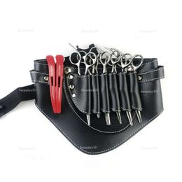 Hair Salon Hairdresser PU Leather Waist Shoulder Belt Barber Tools And Pet Scissors Bag dresser