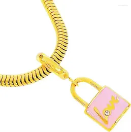 Link Bracelets High Quality Lock Pendant Stainless Steel Jewellery