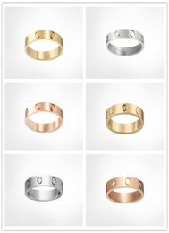 Love Screw Band Rings Classic Luxury Designer Titanium Steel Jewelry Men and Women Couples Wedding Rings Holiday Gifts6313571