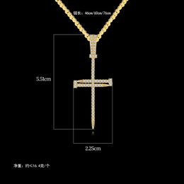 designer necklace Tianmi Micro Inlaid Cross Pendant Hip Hop Necklace Copper Inlaid Zircon Cross Pendant Mens Fashion Item Jewelry