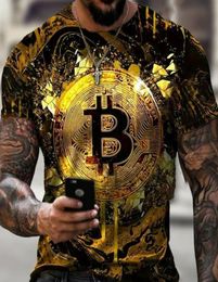 Men's T-Shirts TShirt Crypto Currency Traders Gold Coin Cotton Shirts2393949