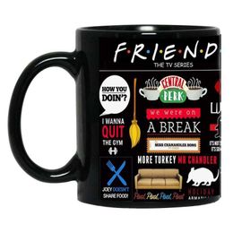 Mugs Old Friends Black Coffee Mugs Tea Milk Cup Beer Mug Surprised Gift for Friends 240417