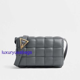 Womens Designer Padded Cassette Cross-body Bag BotegaVeneta Small/Classic Padded Intreccio Leather Cross Body Bag Single Interior Zip Pocket Metal Closure MP7R