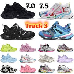 Designer Shoes Luxury Brand Men Women Track Runner 7 7.5 3 White Black Sneakers Runners Tennis Shoe Grandpa Ancien Daddy Printed Platform Trainers Big Size 13