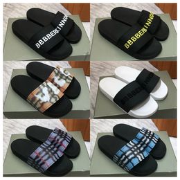 Designer slides slipper Letters slippers for men women black white Hot Fashion unisex Pool beach flip flops