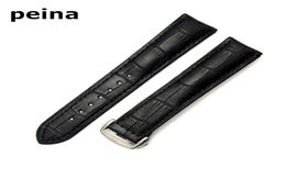 20mm New High quality Black And Brown Genuine Leather Watch Bands strap With Stainless Steel Clasp For Omega Watch8106679