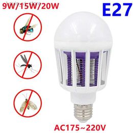 Mosquito Killer Lamps AC175~220V LED Mosquito Control Lamp 9W/15W/20W E27 LED Mosquito Control Lamp Outdoor Bedbug Mosquito Control Lamp YQ240417