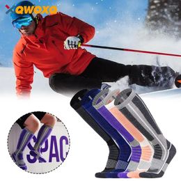 Sports Socks 1 Pair Merino Wool Ski Winter Snowboard Cycling Hiking Skiing Stockings Men & Women Knee High Thermal