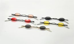 Retro Mini Sunglasses Round Men Metal Frame Gold Black Red Small Round Framed Sun glasses eye care Accessories9029406