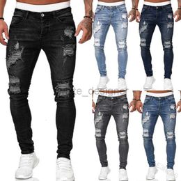 Jeans designer per maschi jeans jeans youth casual slim fit piccolo piede perforato pantaloni da uomo