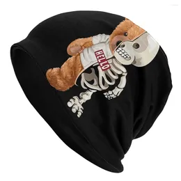 Berets Hello Skeleton Fashion Thin Beanie Caps Teddy Bear Skullies Beanies Ski Soft Bonnet Hats