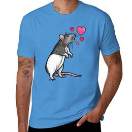 Men's T Shirts Hooded Rat Love (topear) T-Shirt Oversized Shirt Men