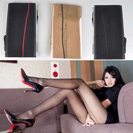 Sexy Socks Sexy Womens Ultra Sheer Transparent Line Back Seam Tights Stockings Pantyhose Tights Stockings Mesh Pantyhose 240416