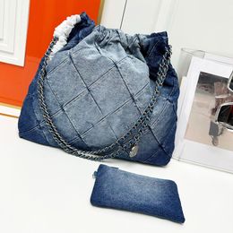 Denim Bag CASSILE 22bag Designer Chanellss Bags Bucket Tote Bag Women'S Expensive Handbag Large Capacity Shopping Bag Lady Chain Versatile Shoulder Bag Denim Blue