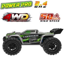 Diecast Model Cars Top 16102 RC Cars 2.4G 390 Moter High Speed Racing With LED 4WD Drift Remote Control Off-Road 4x4 Truck Toys For Adults And Kids J240417