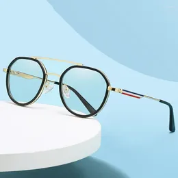 Sunglasses Frames TR90 Retro Double Beam Design Flat Spectacles Myopia Glasses Frame Men Women Prescription Eyeglasses Optical Eyewear