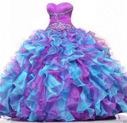 2020 New Ball Gown Quinceanera Dresses Crystals For 15 Years Sweet 16 Plus Size Pageant Prom Party Gown QC10587150127