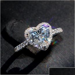 Wedding Rings Wedding Rings Victoria Wieck Classical Luxury Jewellery 925 Sterling Sier Pear Cut White Topaz Cz Diamond Promise Eternity Dhqsr