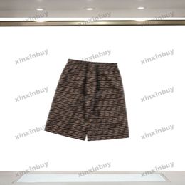 xinxinbuy 2024 Men women designer shorts Double letter printing roma short black white brown gray blue brown XS-XL new