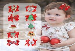 Girls Christmas Gifts Hair Bow Clips Baby Kids Hair Clips Xmas Tree Snowman Bow Clips for Women Hair Accessories3851409