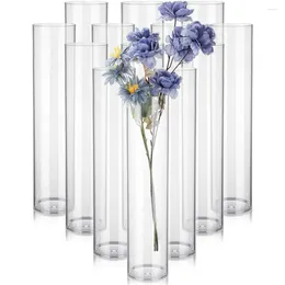 Vases 16 Inch Clear Glass Cylinder Vase Diameter 4 Height Table Centrepieces Holder For Decorations Freight Free