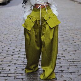 Ethnic Clothing Women High Waist Wide Leg Pants Dashiki African Shiny Palazzo Casual Trendy Trousers 2024 Spring Autumn