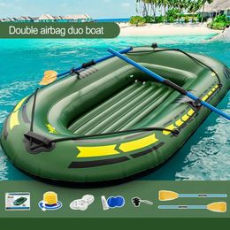 Inflatable Boat Iatable Boat Kayak Canoe Fishing Boat Portable Fishing Boat Raft for Lake with Oars Pump For Adults Fishing 240409