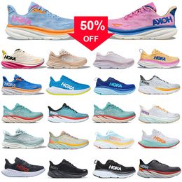 Cheap 2024 Free Shipping Hoka One Running Shoes Clifton 9 8 X2 Cloud Blue Summer Song Cyclamen Men Women Outdoor Sports Trainers Sneakers 36-45