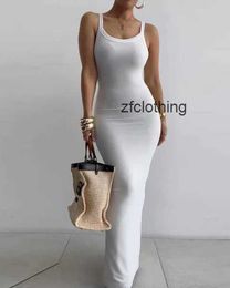 Casual Dresses Plus Size Luxury Designer Dress New best-selling white camisole slim fitting long skirt 8JRD