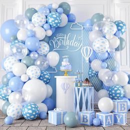 Party Decoration Blue Clouds Theme Baby Shower Halloween Grand Event Earth Day Retirement Round Ballons Accessories Stitch Special Offer