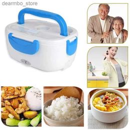 Bento Boxes 110v 220v Electric Heating Lunch Box Food Bento Heater Rice Boxes Food Heater Plastic Liner Container Cutlery Set For Home L49