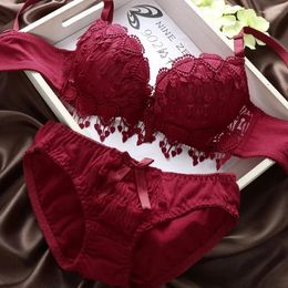 Bras Sets Women Lace Bra Sexy Set Bralette Female Underwear Lingerie Adjustable Straps Gathered Brassiere