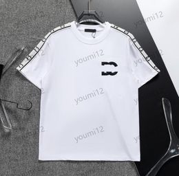 Men Casual Short Sleeve T-Shirts Summer Autumn Embroidered Letter Loose Fit Pullovers Tees Shirts Male Streetwear Base Tees Designer tshirts Asian size