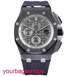 AP Titanium Wrist Watch Royal Oak Offshore 26405 Black Ceramic Automatic Mechanical Men's Dial 44mm Texture Tough Fashion Timepiece