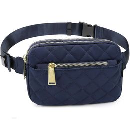 Outdoor Fashion Quilted Designer Bum Fanny Pack Pouch Waist Bag with Adjustable Strap
