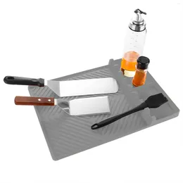 Table Mats Barbecue Utensils Placement Mat With Hanging Hole Easy Storage Design For Ladle Spoon Organiser