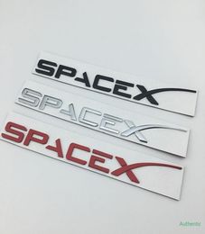 3D Metal Car Sticker Emblem For Tesla Model 3 S X Roadster Letter SpaceX Car Fender Side Stickers Car Trunk Sticker Auto Parts3629664