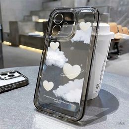 Cell Phone Cases Love Heart Phone Case For phone 15 Case phone 14 12 13 11 Pro Max 7 8 14 15 Plus XR XS X SE Shockproof Silicone Cloud Cover