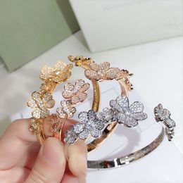 Designer Jewelery Frivole Bracelet Flowers Diamonds embellished for women wedding Luxury brand Valentines Day gift Multi style with box