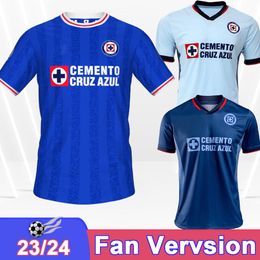 23 24 Cruz Azul Mens Soccer Jerseys RODRIGUEZ ESCOBAR MORALES ANTUNA TABO GUTIERREZ VARGAS GUERRERO Home Blue Away 3rd Light Football Shirts