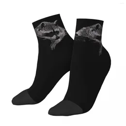 Men's Socks Rest Raccoon Gym 3D Print Boy Girls Mid-calf Sock